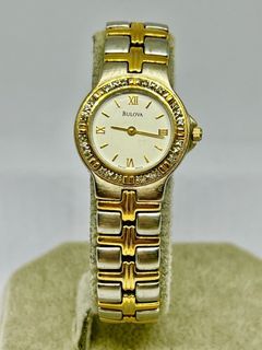BULOVA Diamonds Two-tone Vintage Ladies Preloved Watch