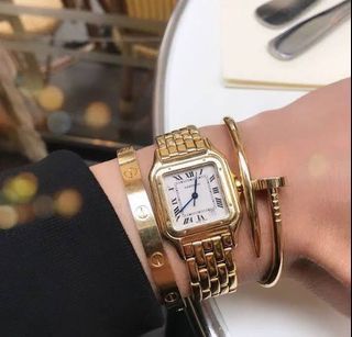 Cartier Gold Panthere Watch Complete with BoxPaperbag