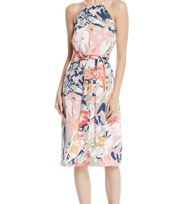 Club Monaco Scharpettah Floral Print Halter Dress (Size 2), Women's  Fashion, Dresses & Sets, Dresses on Carousell