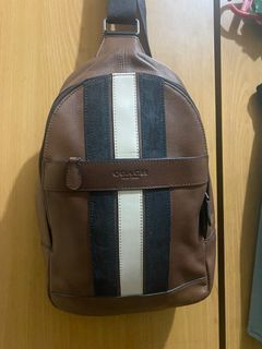 Coach Charles backpack with varsity stripes