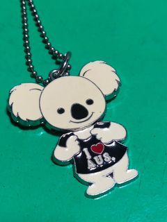 Collectible "Koala Bear" pendant with a beaded necklace/2000s era/Japan -made