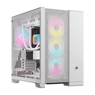 CORSAIR 6500D AIRFLOW TEMPERED GLASS ATX MID-TOWER DUAL CHAMBER PC CASE (WHITE)