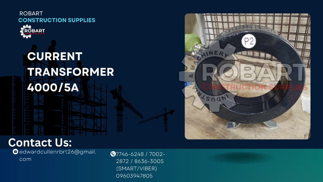 Current transformer (Donut Type) (Category: Construction & Building Materials) located in Manila. Submitted by airenz1426 (Listing ID 1300274485, Image 1). Description: Current transformer 4000/5A RCT-110 - - 𝒮𝑀𝑅𝒯/𝒱𝐵𝑅: 𝟢𝟫𝟨𝟢𝟥𝟫𝟦𝟩𝟪𝟢𝟧 𝒢𝐿𝐵: 𝟢𝟫𝟨𝟩𝟥𝟪𝟣𝟪𝟤𝟥𝟨 𝟩𝟩𝟦𝟨-𝟨𝟤𝟦𝟪 / 𝟩𝟢𝟢𝟤-𝟤𝟪𝟩𝟤 / 𝟪𝟨𝟥𝟨-𝟥𝟢𝟢𝟧 For inquiries: Look for Edward For inquiries: Look for Edward 𝑹𝑶𝑩𝑨𝑹𝑻 𝑪𝑶𝑵𝑺𝑻𝑹𝑼𝑪𝑻𝑰𝑶𝑵 𝑺𝑼𝑷𝑷𝑳𝑰