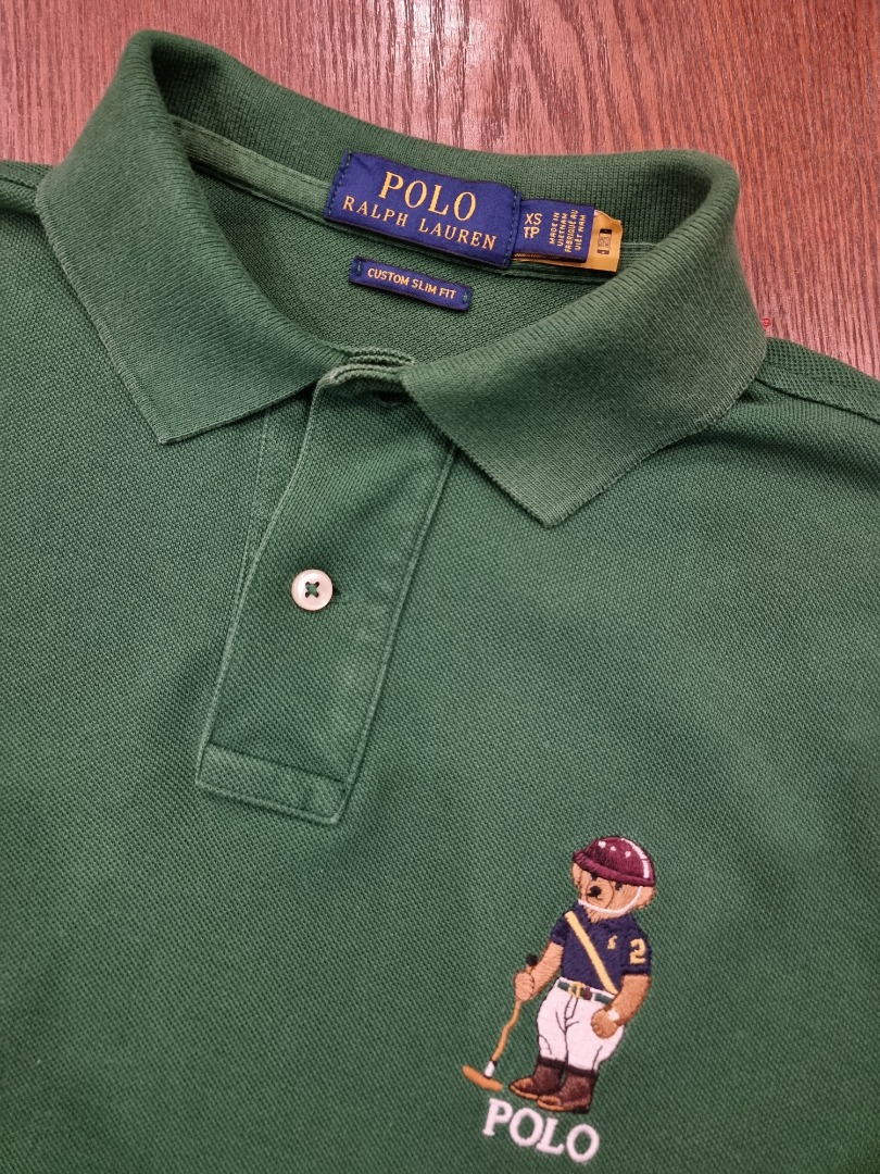 Custom slim fit bear polo new arrivals