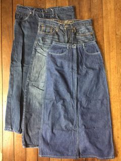 Denim Set  (Take All) | 2 Pants and 1 Long Skirt