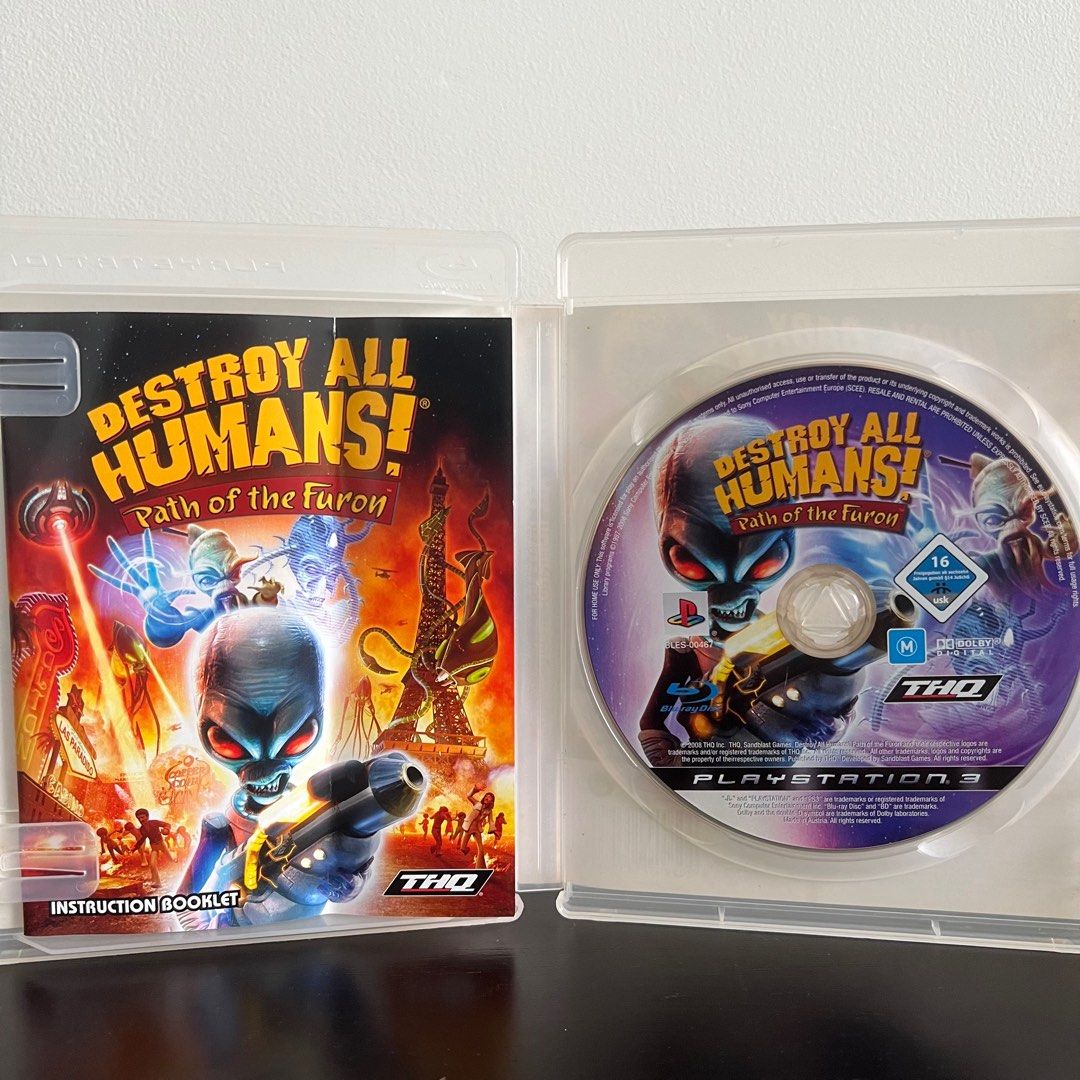 DESTROY ALL HUMAN PS3 Game (R2), Video Gaming, Video Games, PlayStation on  Carousell