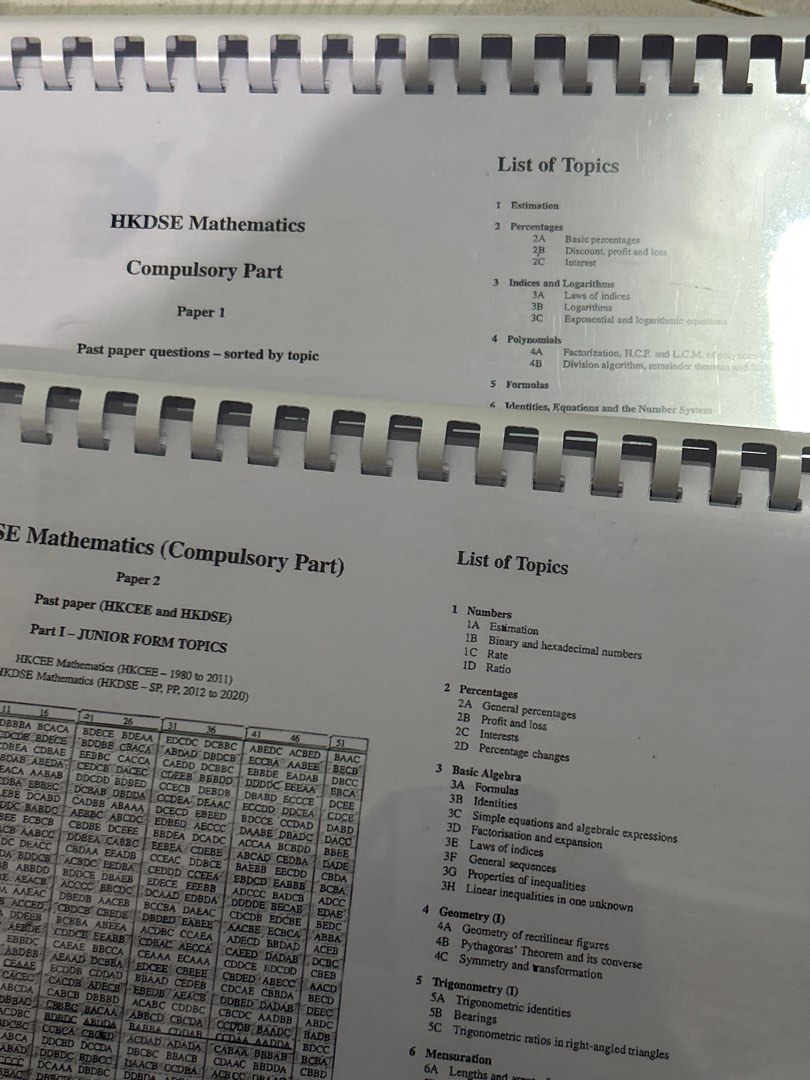 Dse maths past paper by topic carousell