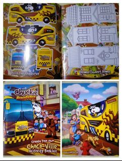 (Early 2000s) LIMITED Nestle Chuckie Roadster Create Your Own Choco-Ville Activity Booklet For Children Book Magazine Arts and Crafts Novels Mag Collection for Kids Books Collector Brand New Philippines Collection Pilipinas Interactive Activities Art