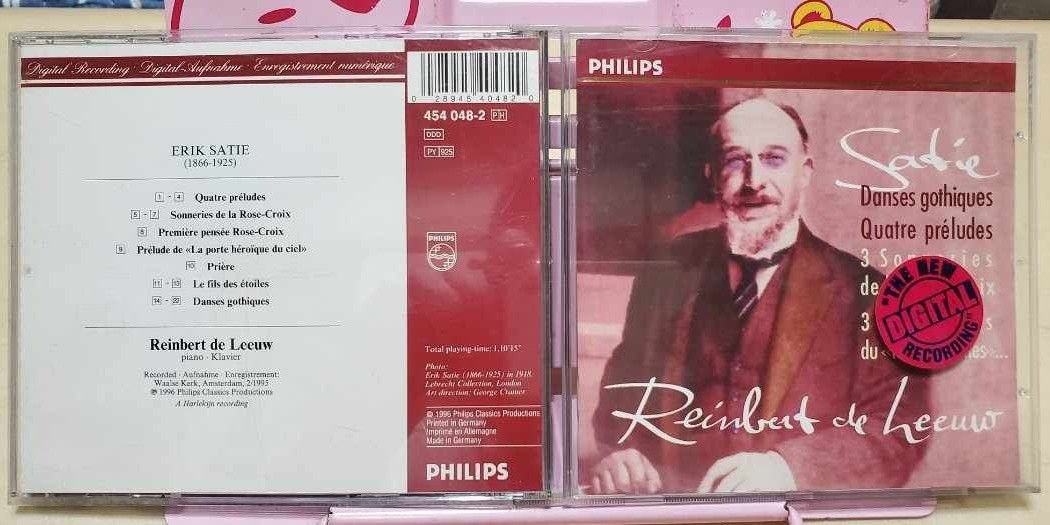 ERIK SATIE薩提鋼琴曲 薩替鋼琴曲 Reinbert de Leeuw 德國盤, 書籍、休閒與玩具, 樂器、音樂相關, CD、DVD在旋轉拍賣