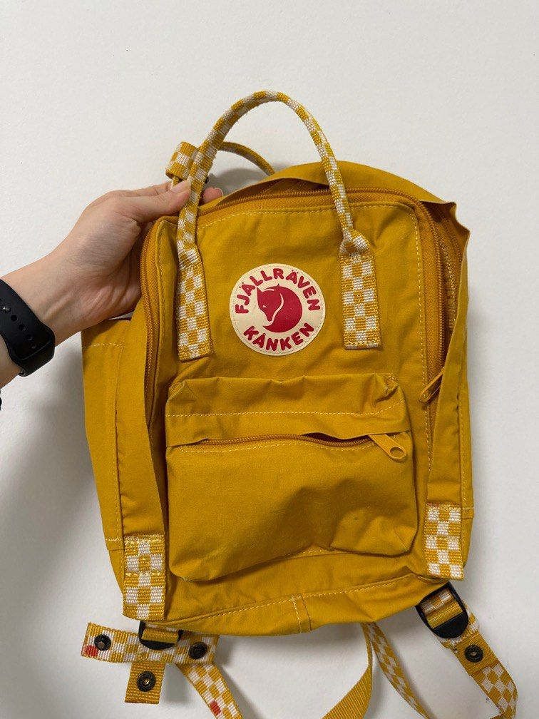 Fjallraven Kanken Backpack Yellow Mini Women s Fashion Bags Wallets Backpacks on Carousell