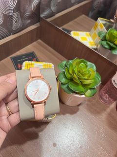 Fossil Blush leather watch for women