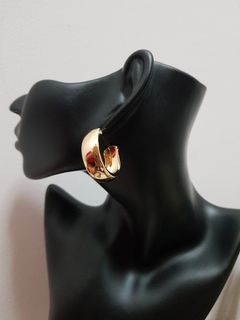FROM ABROAD: Gold Wide and Chunky Bold Hoop Earrings - B006
