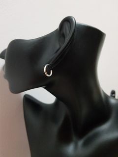FROM ABROAD: Small Silver Rounded Hoop Earrings - C004 Hoops