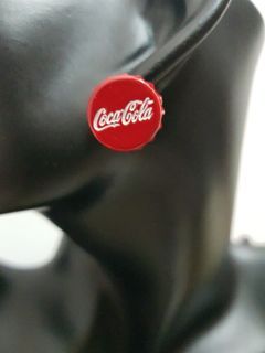 FROM ABROAD: Unique cool Coca-Cola Coke Cap Lid Vintage Retro Earrings - B012