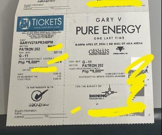 GARY V: One Last Time PATRON ticket (1)