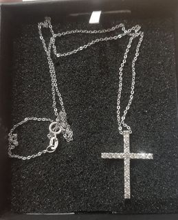Gold and Diamond Crucifix Cross Necklace