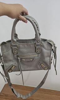 Gray handbag