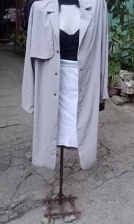 Gray trench coat dress