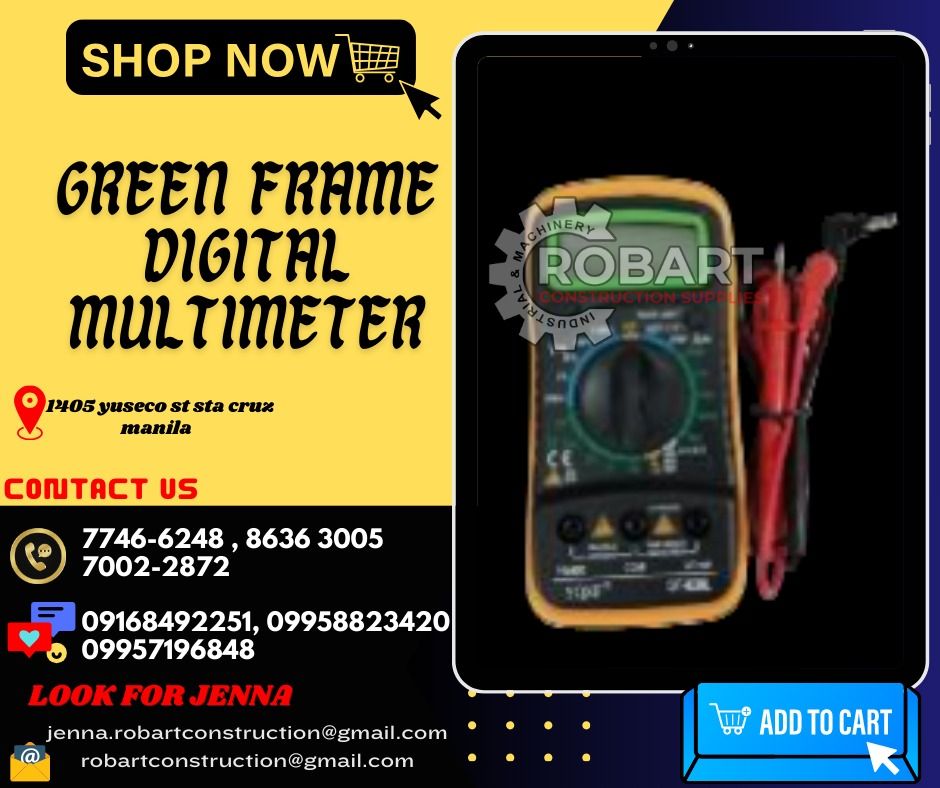 Green Frame Digital Multimeter, Commercial & Industrial, Construction ...