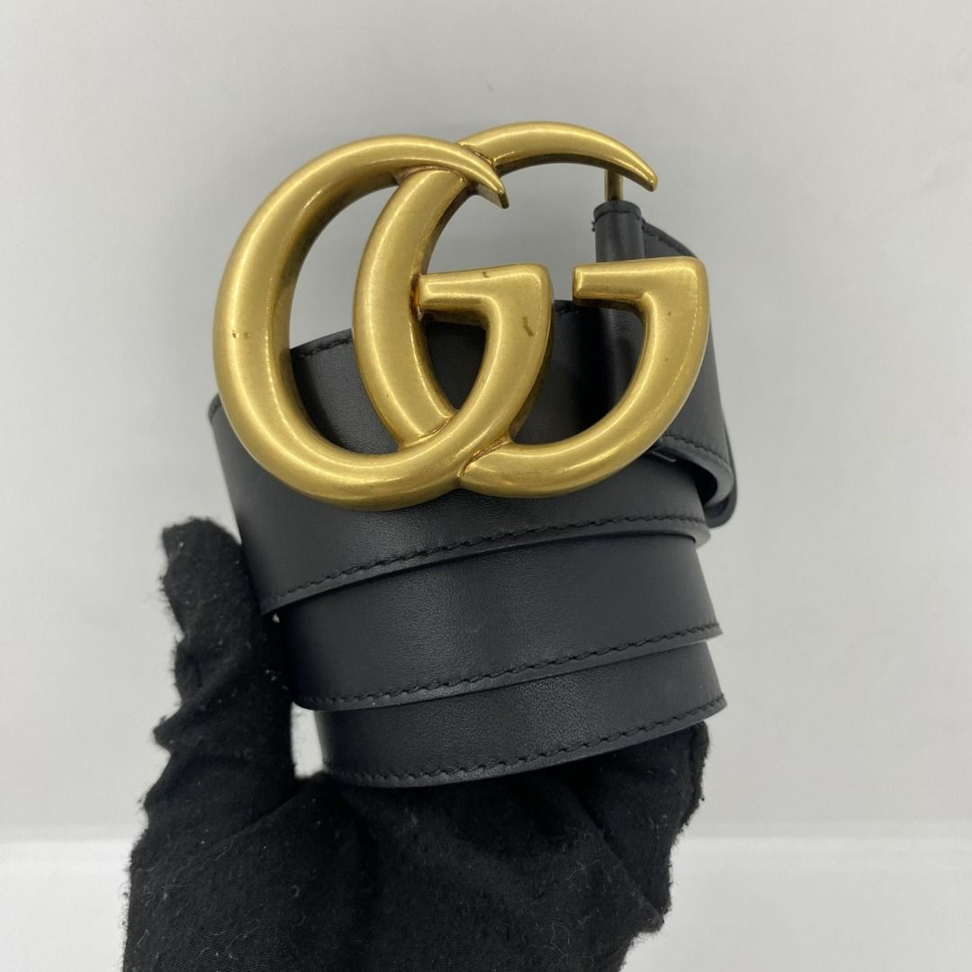 DISCOUNTED GUCCI 400593 GG BLACK MARMOUNT SIZE 70 28 BELT 247015650