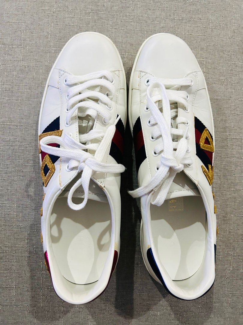 Gucci Ace “LOVED” sneakers (Category: Sneakers) located in Quezon City. Submitted by docmdeclutters (Listing ID 1300310474, Image 3). Description: Slightly negotiable.