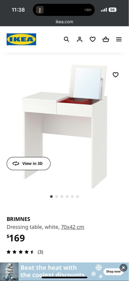 Brimnes dressing table ikea discount