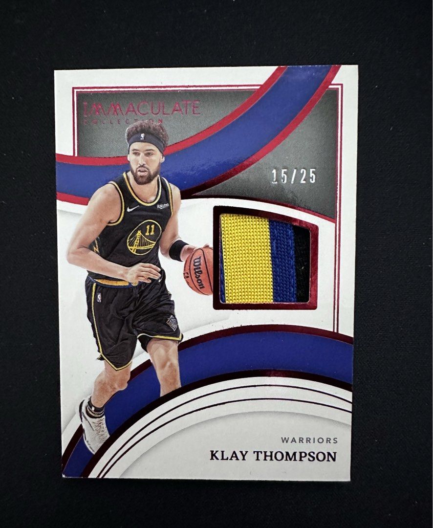 Immaculate Klay Thompson Patch 21-22 3 Color Jersey /25, 興趣及 