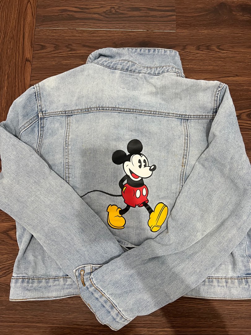 Jaket Levis Cotton On X Disney Mickey Mouse, Fesyen Wanita, Pakaian