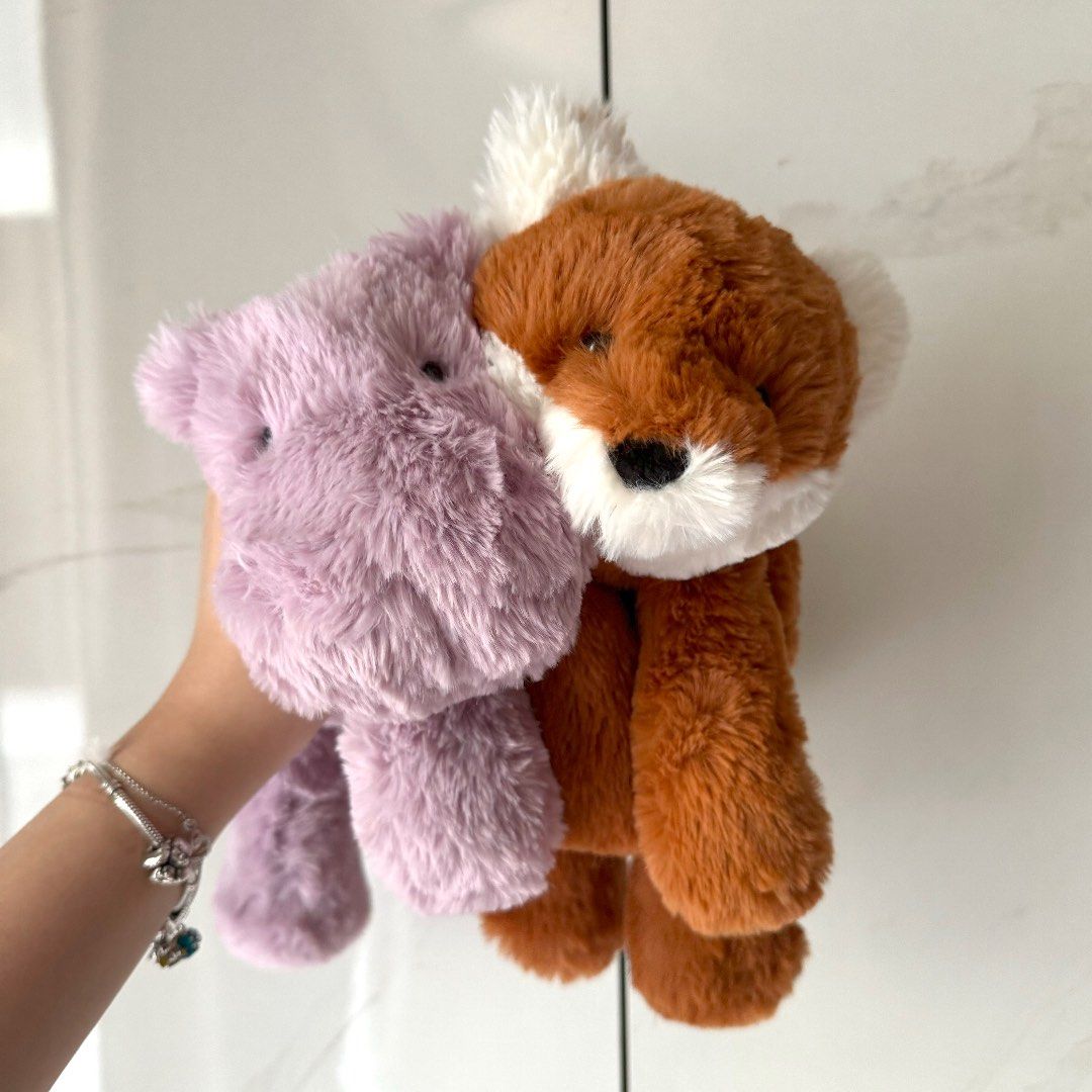Jellycat Smudge Hippo Fox Hobbies Toys Toys Games on Carousell
