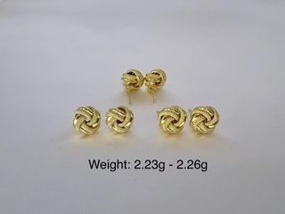Knot Earrings 18k Saudi Gold