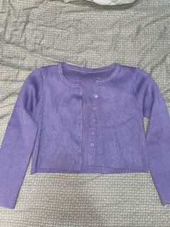 Korean Style Purple Cardigan