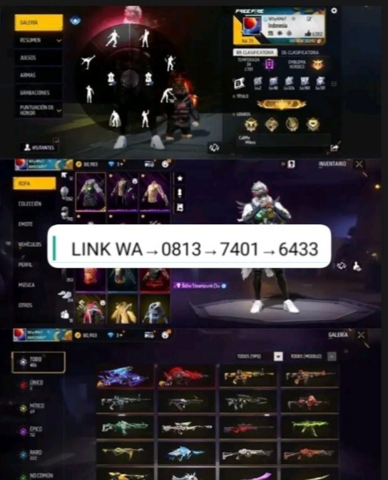 Link tokoh akun sultan Free fire Video Game Game di Carousell
