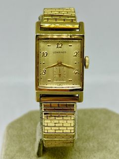 LONGINES 10k Gold-filled Tank Art Deco unisex Vintage Preloved Watch