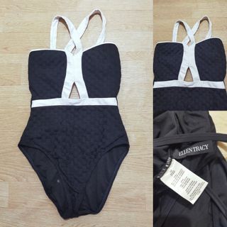 (M)  KENNETH COLE Textured One Piece Swimsuit