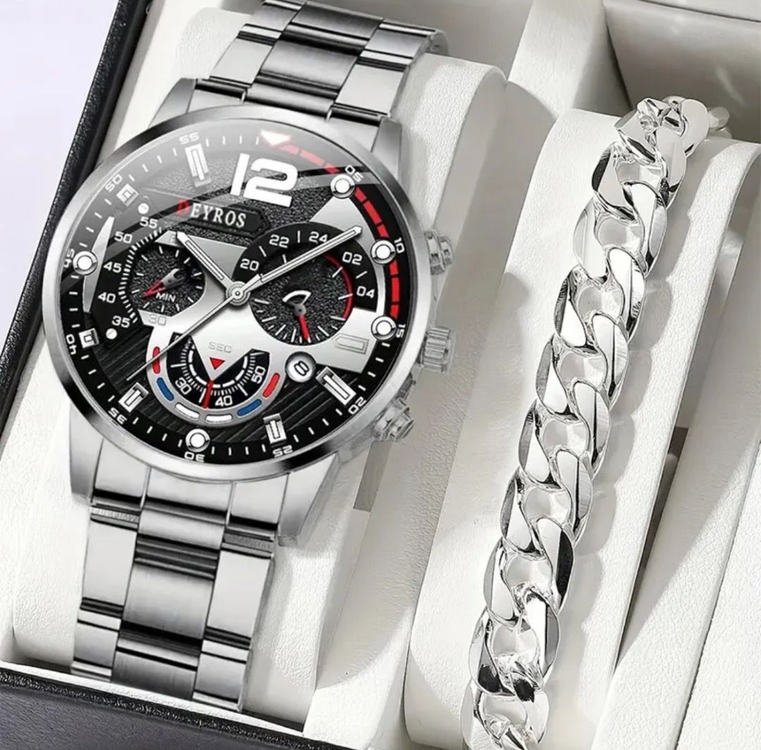 Mens watch bracelet sets 2025