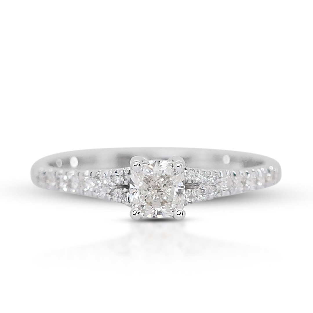 Mesmerizing 1 carat and 17 points Natural Diamond Pave Ring in 18K ...