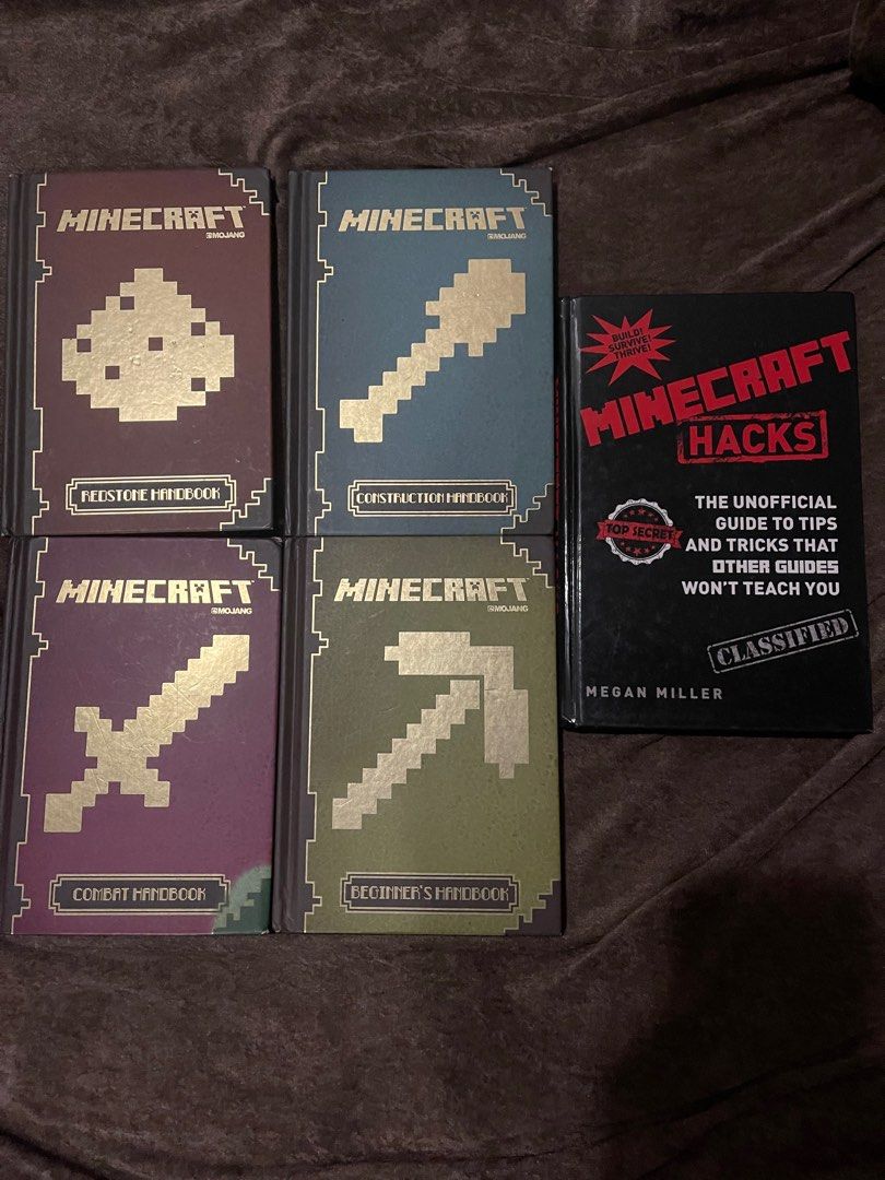 Minecraft Handbooks (Category: Storybooks) located in Quezon City. Submitted by hectorious_123 (Listing ID 1300375866, Image 1). Description: ⚡️Negotiable in need of funds⚡️ 5 books set: Construction Handbook Redstone Handbook Combat Handbook Beginner’s Handbook Minecraft Hacks Original price is 599 each and Hacks is 900 Original total: 3296 Condition: 9/10 RFS: Declutter and Funds.
