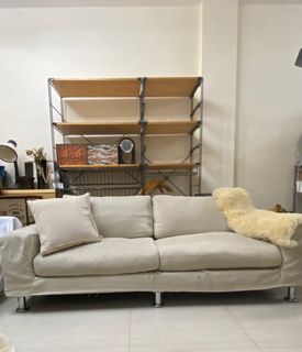 Muji   3-seater  soft fabric sofa  (refurbished)