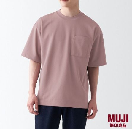 MUJI Men Cool Touch Short Sleeve T-shirt LSG3270, Men's Fashion