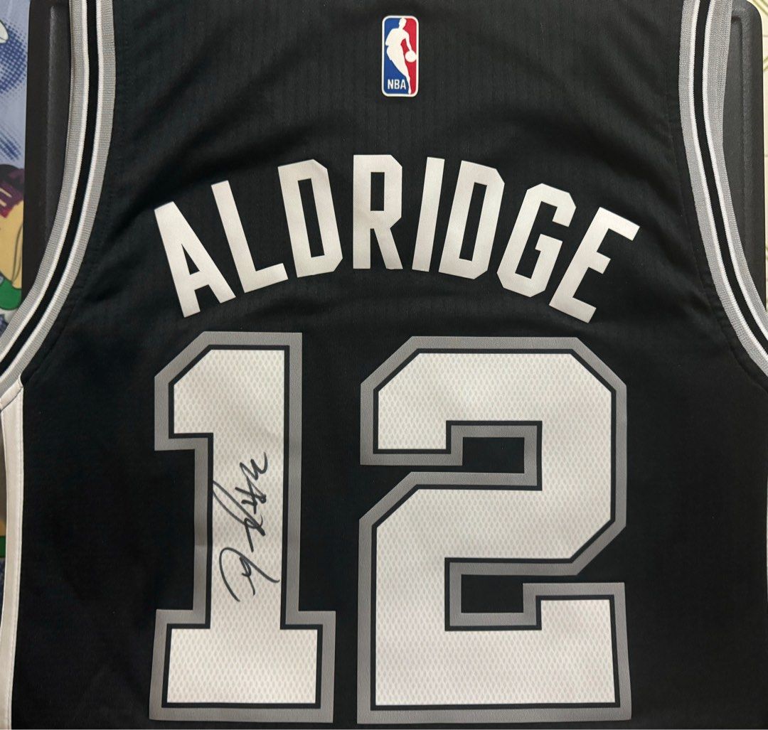 NBA San Antonio Spurs Portland Trail Blazers All Star Lamarcus Aldridge Autographed Jersey Swingman Adidas