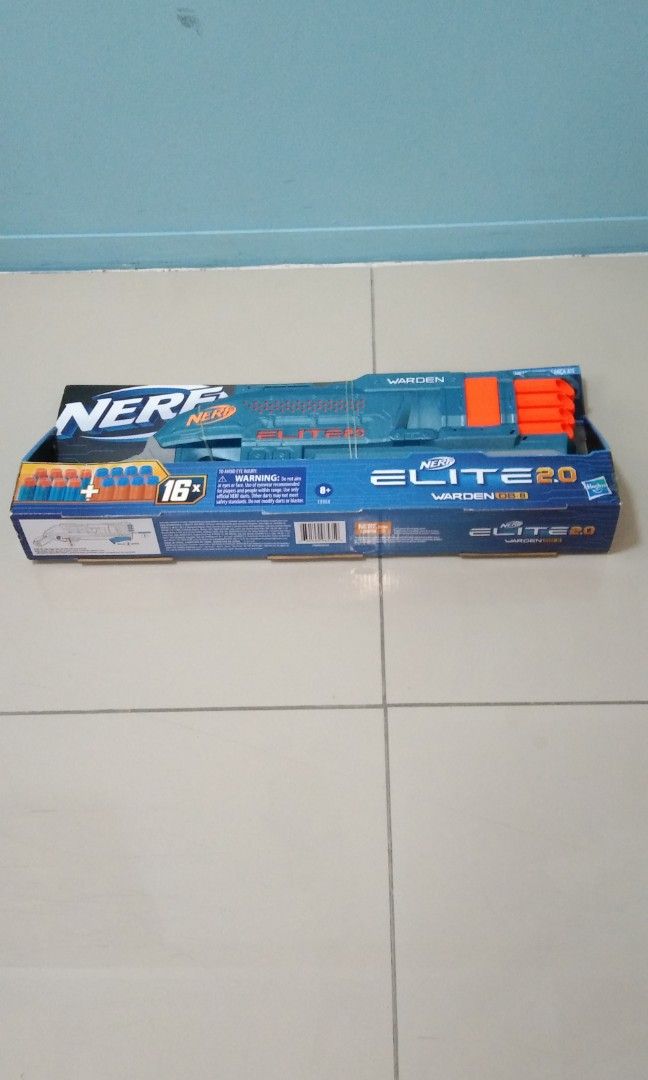 Blaster Nerf Elite 2.0 Warden DB-8 - Tire 2 fléchettes d'un coup - Portée de 26 mètres - Jeux - Jouets