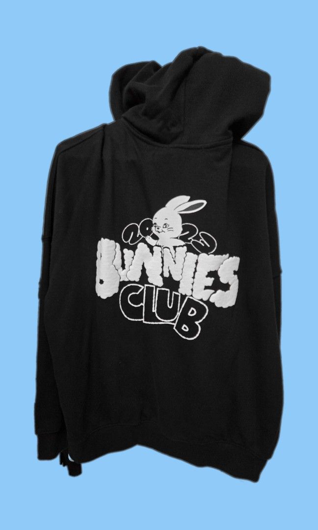 NewJeans パーカー 「黒」 Black Hoodie New Jeans[BUNNIES CAMP] SET