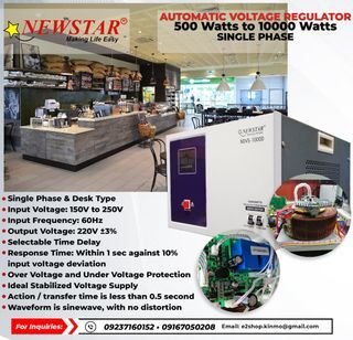 Newstar Servo Motor AVR 500 Watts - 10000 Watts (LCD Display)