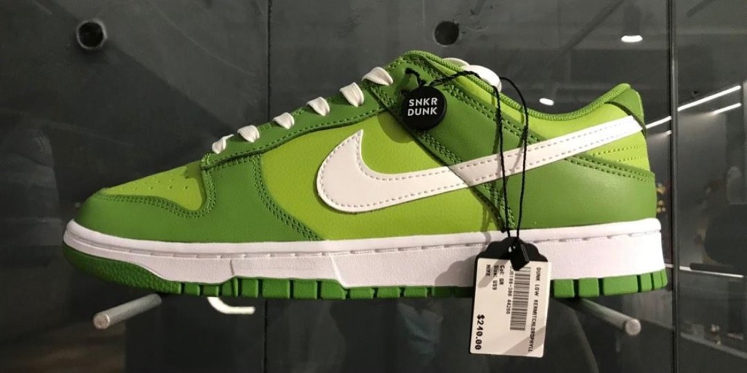 Nike Dunk Low Chlorophyll Kermit, Men's Fashion, Footwear ...