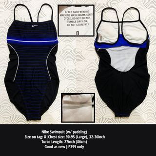 Nike Swimsuit (w/ padding) | Chest size: 90-95 (Large), 32-36inch