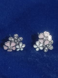 Pandora S925 ALE Flower Stud Earrings