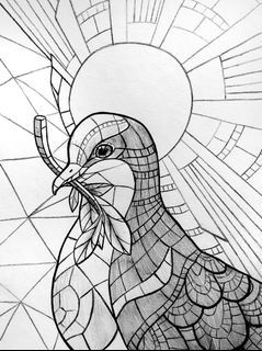 Peace Dove graphite artwork
