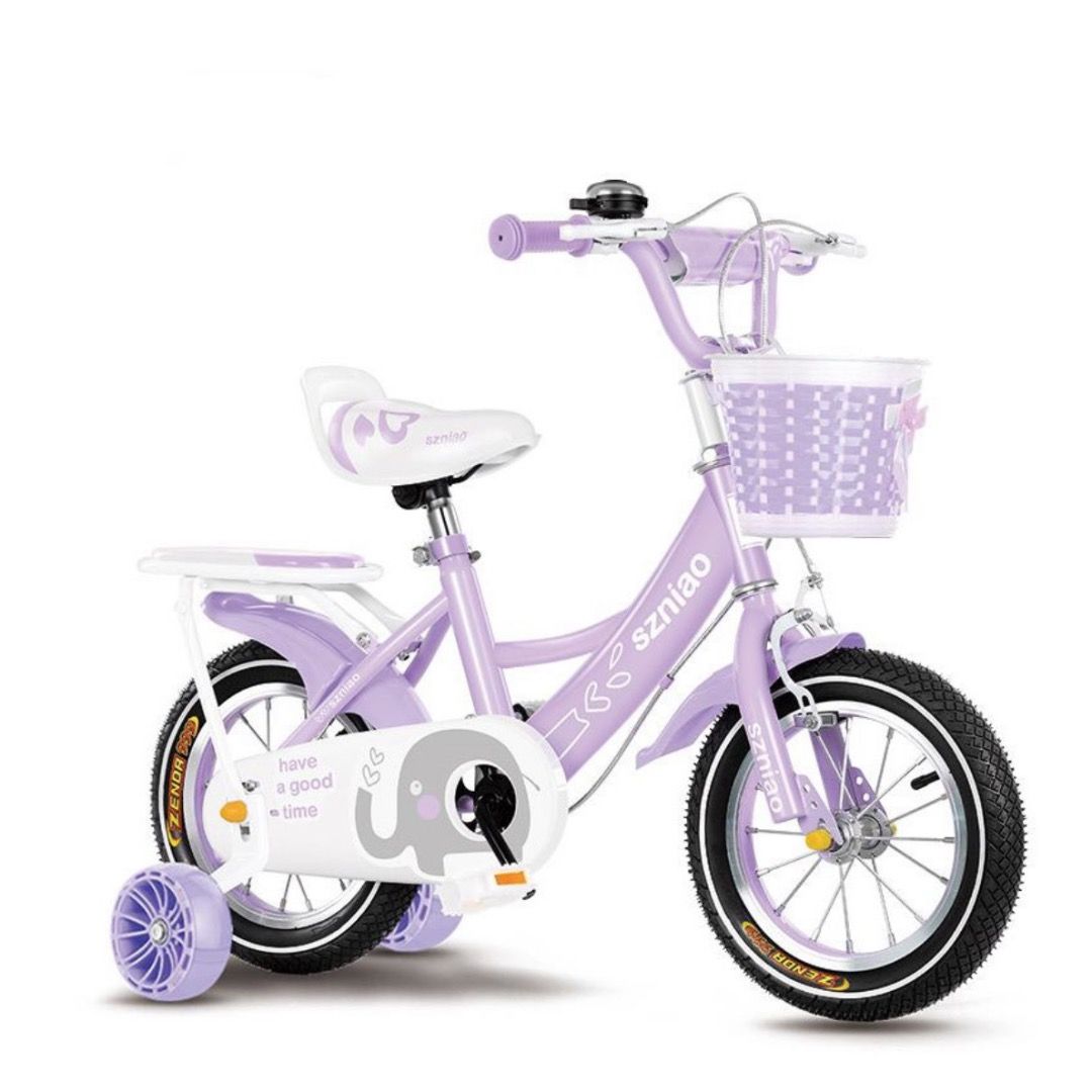 Purple princess girl kids bicycle children bike 14 16 inch
