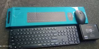 Rapoo wireless keyboard mouse and webcam