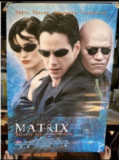 Rare The Matrix - Neo, Trinity & Morpheus Poster (Pre-Movie Release)